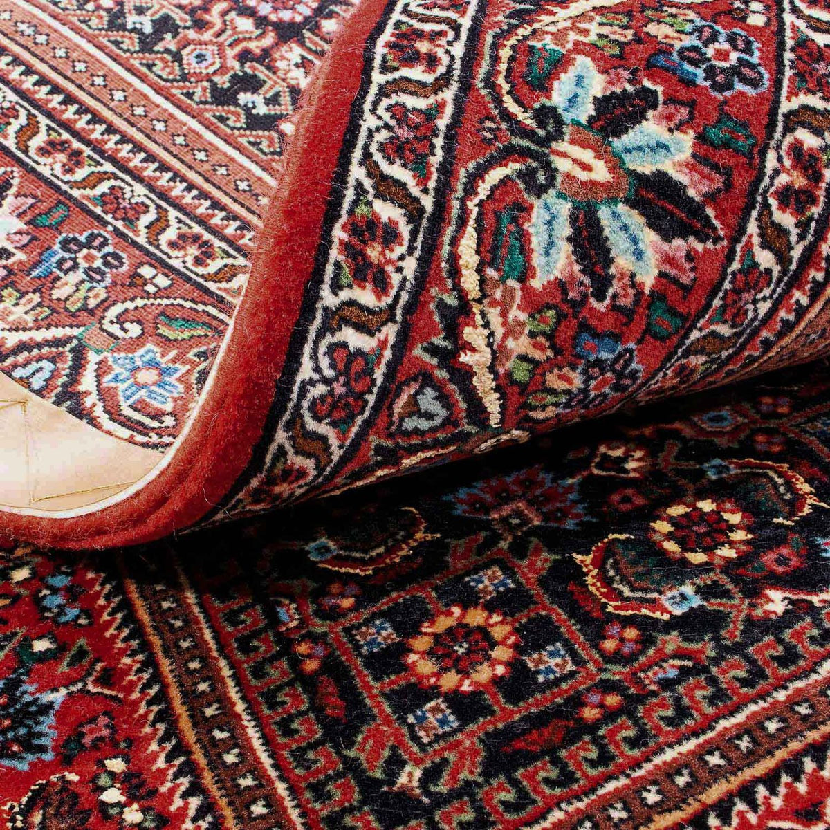 Alfombra persa - Bidjar - 177 x 109 cm - rojo