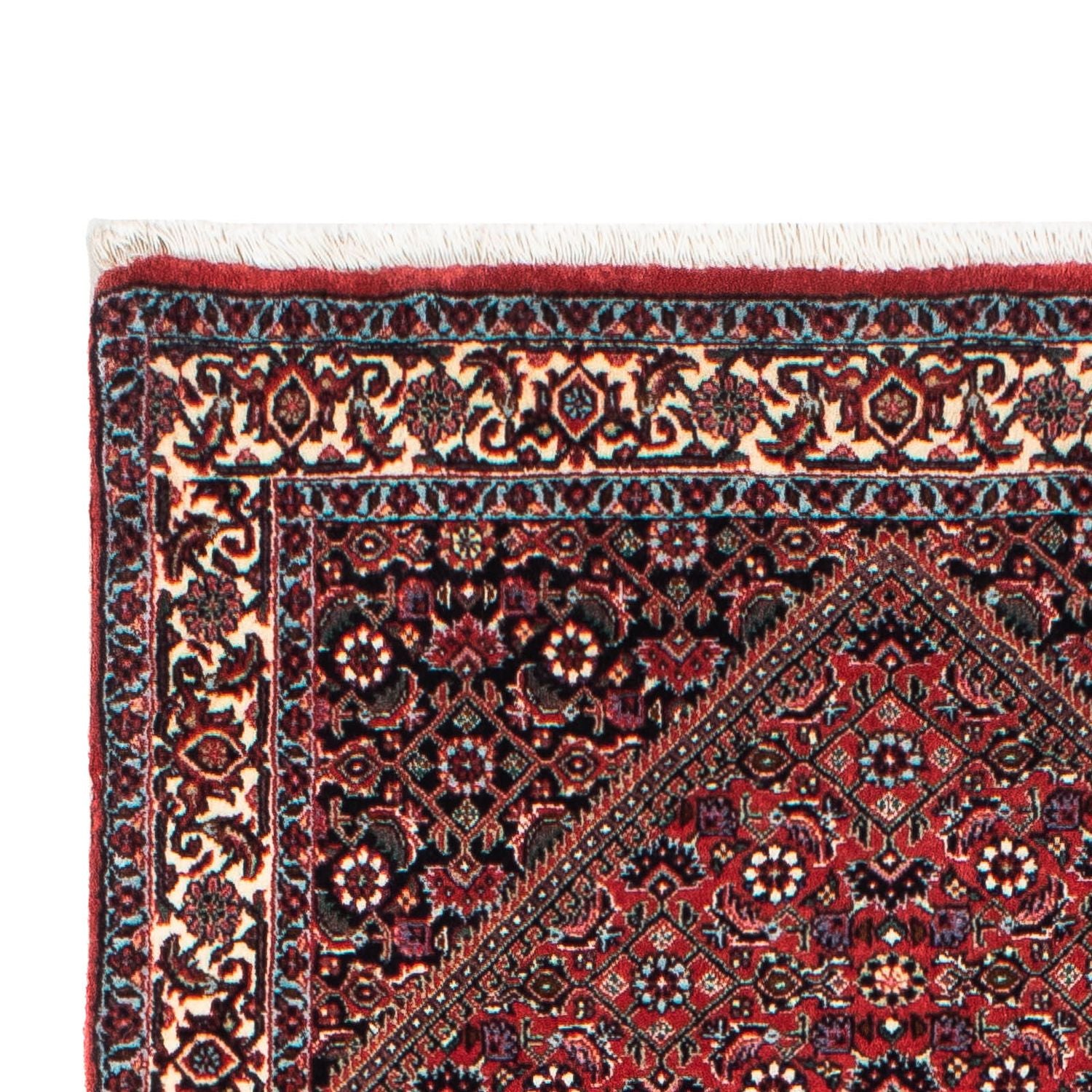 Alfombra de pasillo Alfombra persa - Bidjar - 219 x 79 cm - rojo oscuro