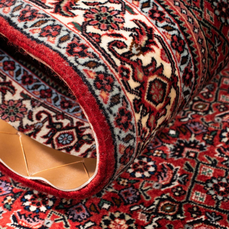 Alfombra de pasillo Alfombra persa - Bidjar - 219 x 79 cm - rojo oscuro