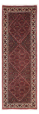 Alfombra de pasillo Alfombra persa - Bidjar - 209 x 74 cm - rojo oscuro