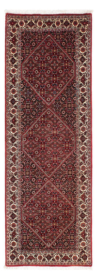 Alfombra de pasillo Alfombra persa - Bidjar - 209 x 74 cm - rojo oscuro