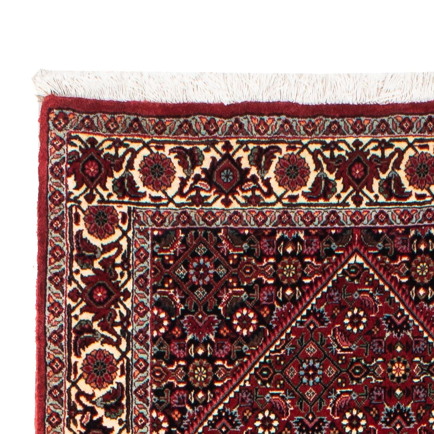 Alfombra de pasillo Alfombra persa - Bidjar - 209 x 74 cm - rojo oscuro