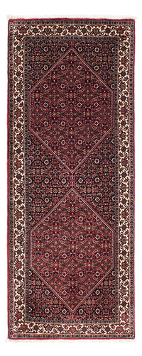 Alfombra de pasillo Alfombra persa - Bidjar - 198 x 74 cm - rojo oscuro