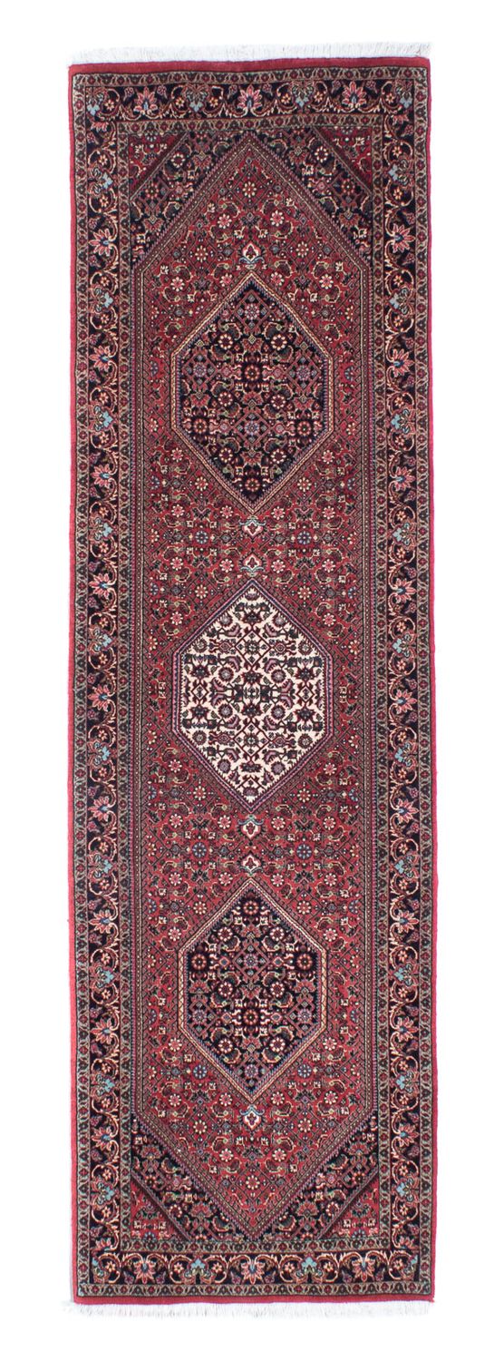 Alfombra de pasillo Alfombra persa - Bidjar - 243 x 70 cm - rojo claro