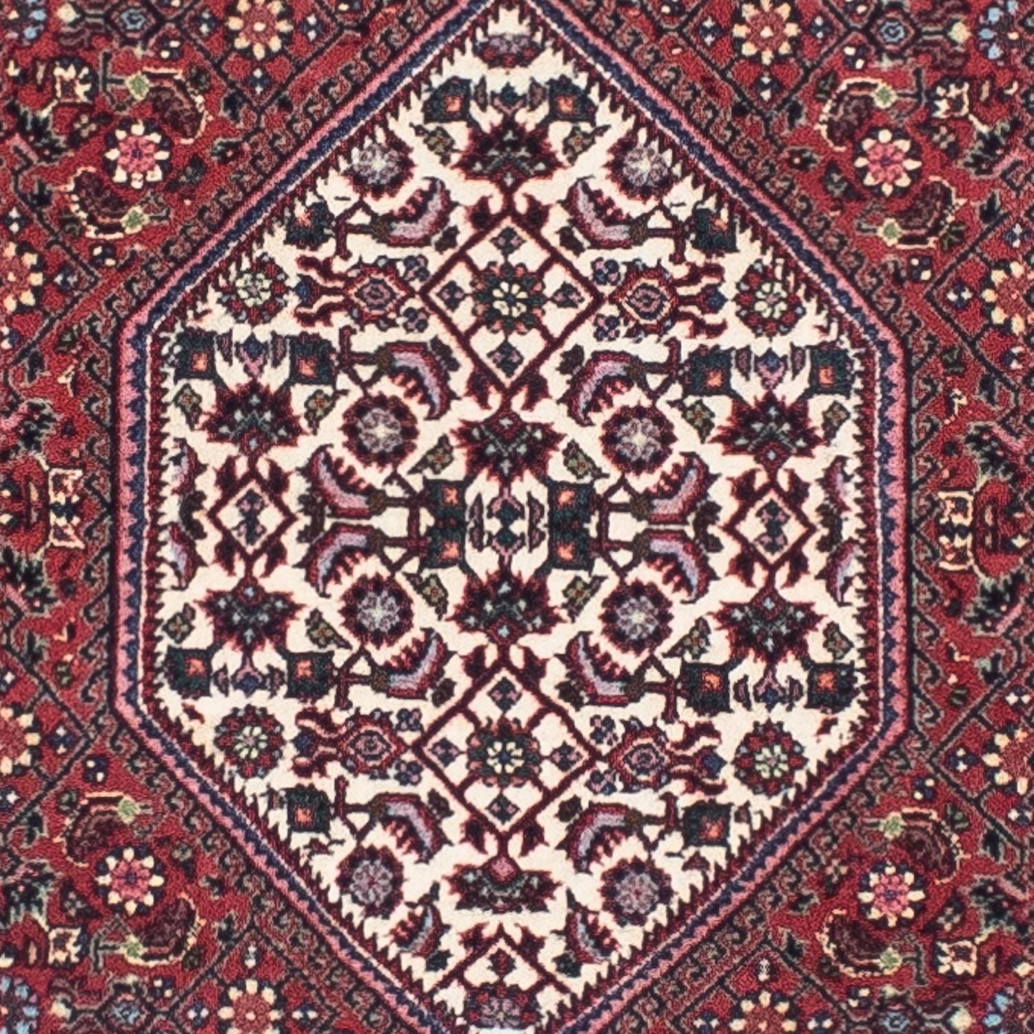 Alfombra de pasillo Alfombra persa - Bidjar - 243 x 70 cm - rojo claro