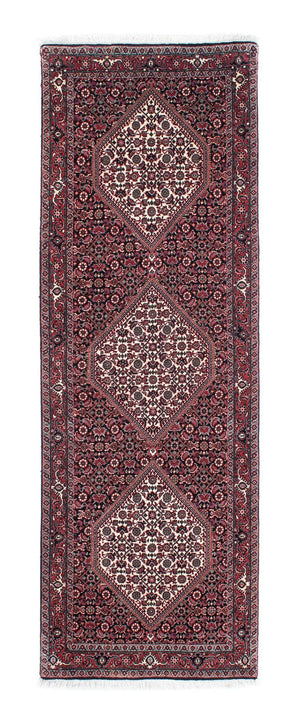 Alfombra de pasillo Alfombra persa - Bidjar - 214 x 73 cm - azul oscuro