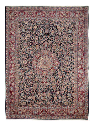 Alfombra persa - Real - 360 x 265 cm - azul oscuro