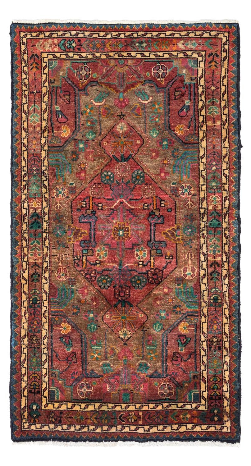 Alfombra persa - Clásica - 140 x 77 cm - rojo claro