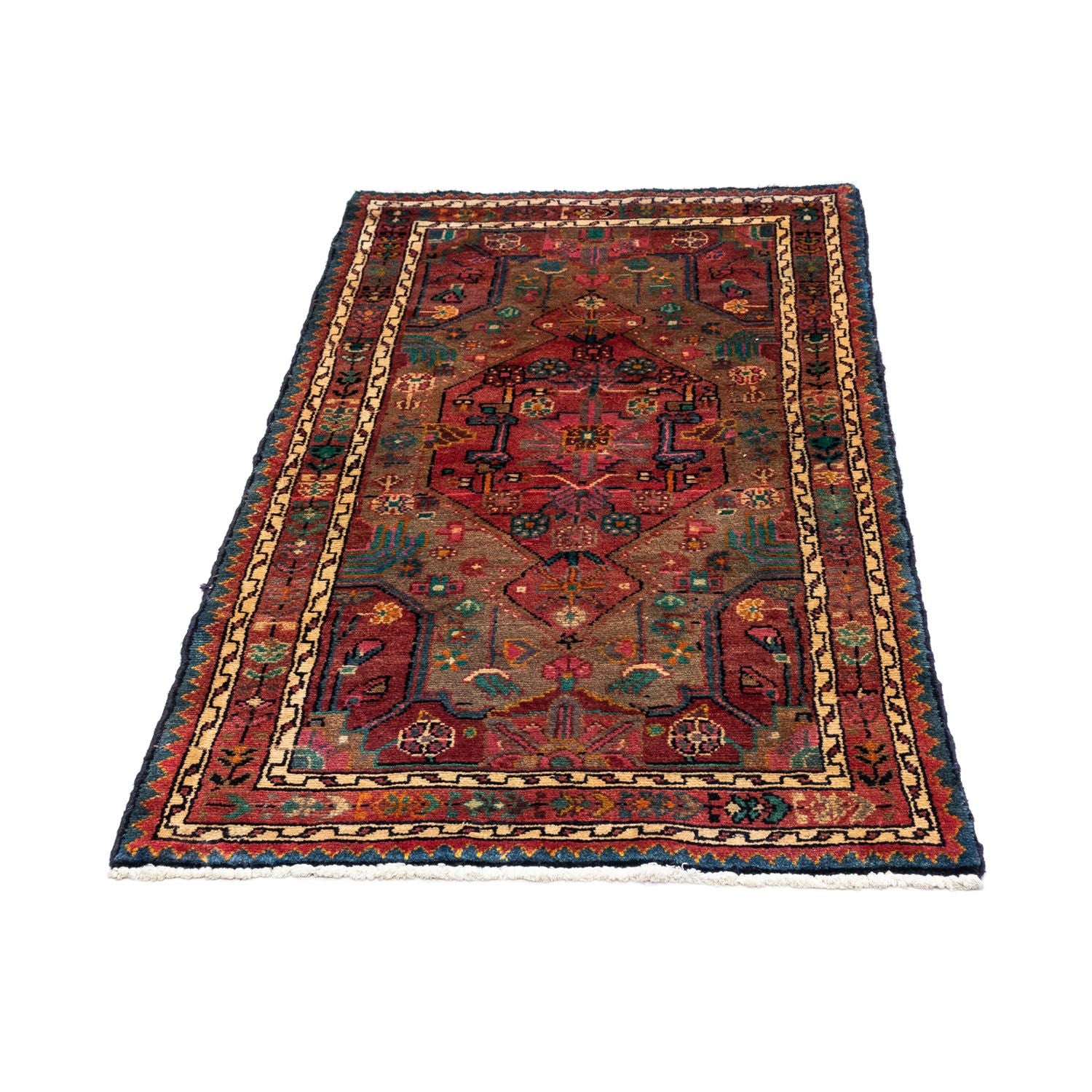 Alfombra persa - Clásica - 140 x 77 cm - rojo claro
