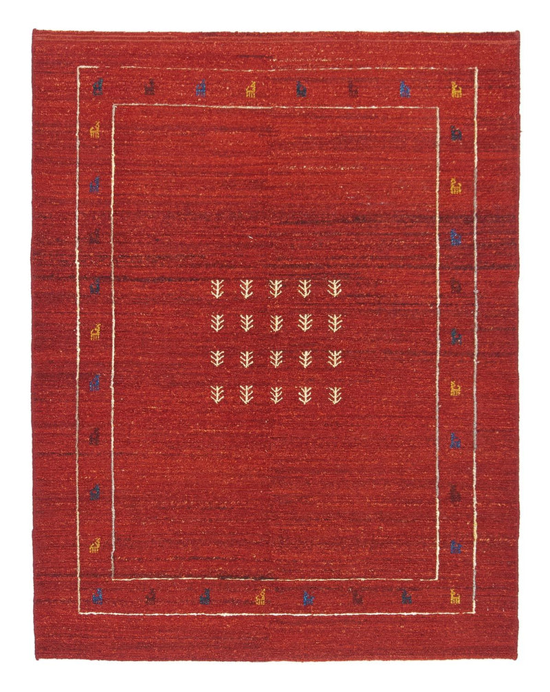 Alfombra Gabbeh - Persa - 194 x 146 cm - rojo