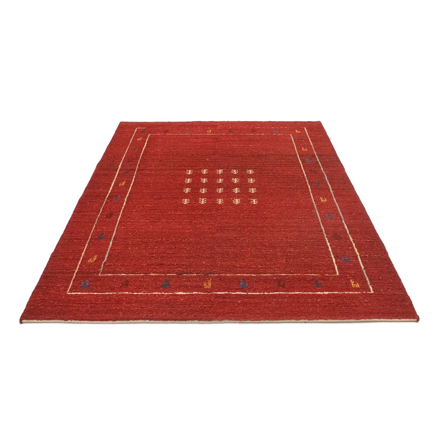 Alfombra Gabbeh - Persa - 194 x 146 cm - rojo