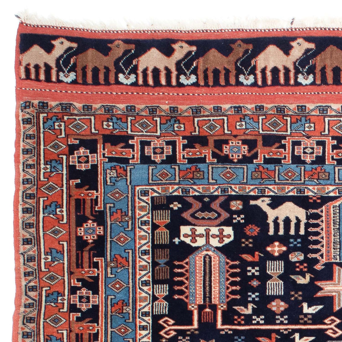 Alfombra persa - Clásica - 152 x 114 cm - azul oscuro