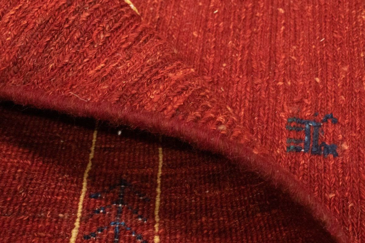 Alfombra Gabbeh - Persa - 190 x 150 cm - rojo