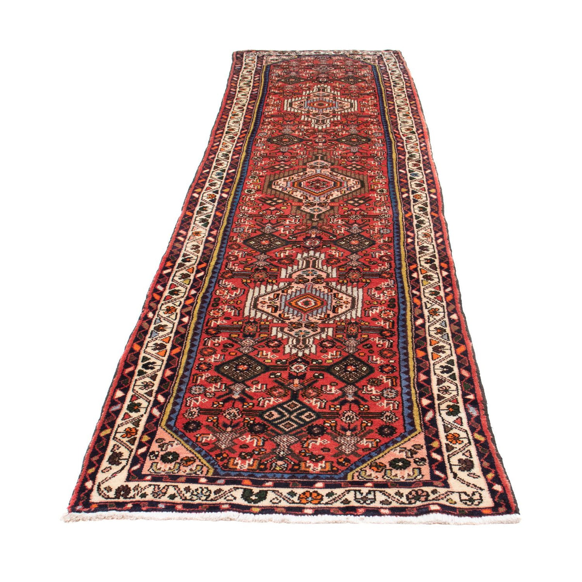 Alfombra de pasillo Alfombra persa - Nómada - 343 x 83 cm - rojo oscuro