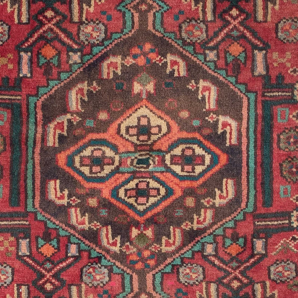 Alfombra persa - Nómada - 130 x 82 cm - rojo claro