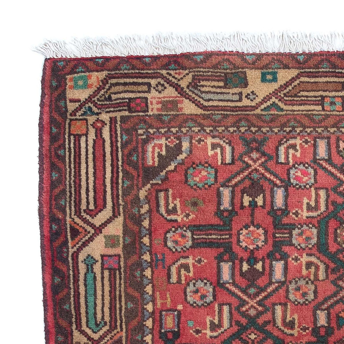 Alfombra persa - Nómada - 130 x 82 cm - rojo claro