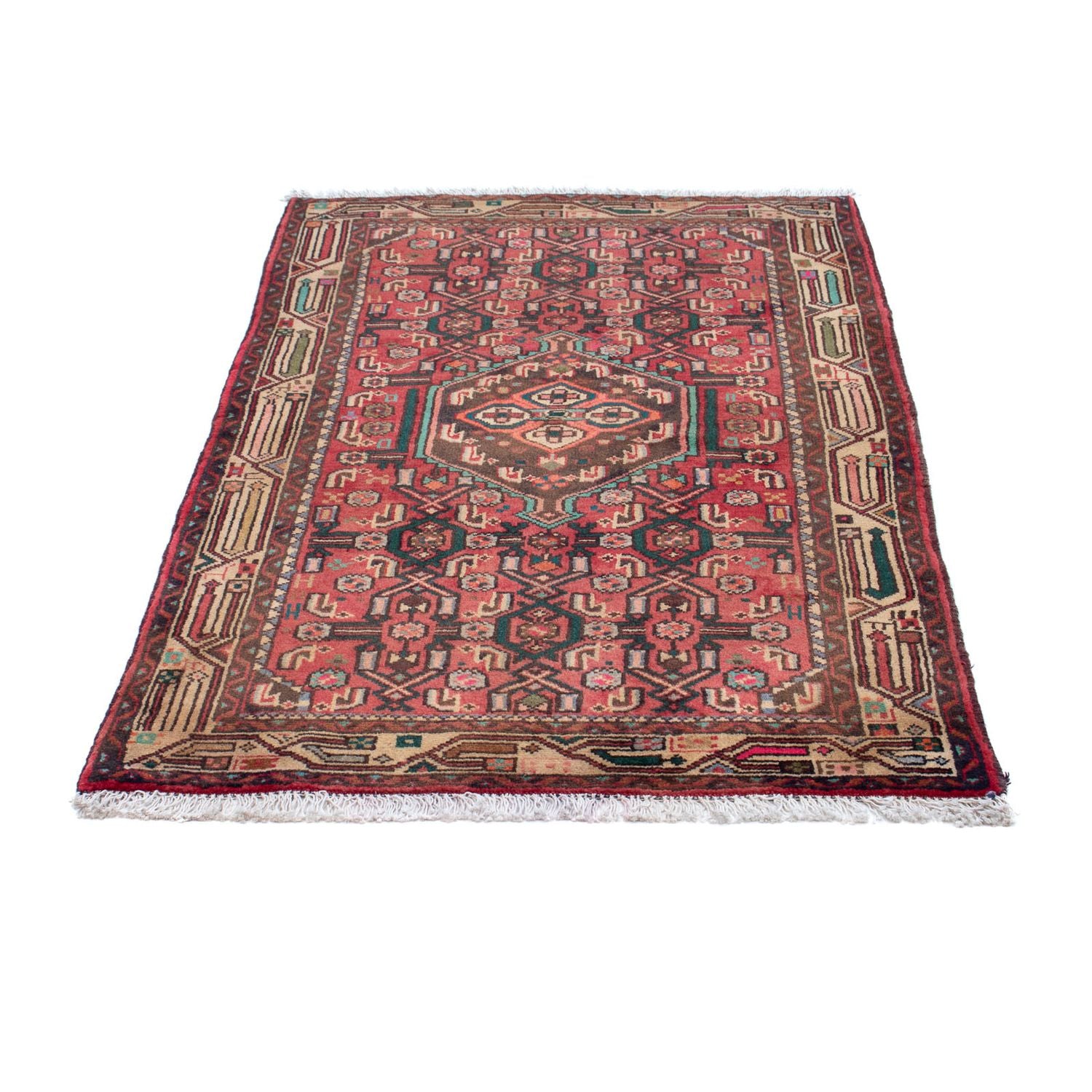 Alfombra persa - Nómada - 130 x 82 cm - rojo claro