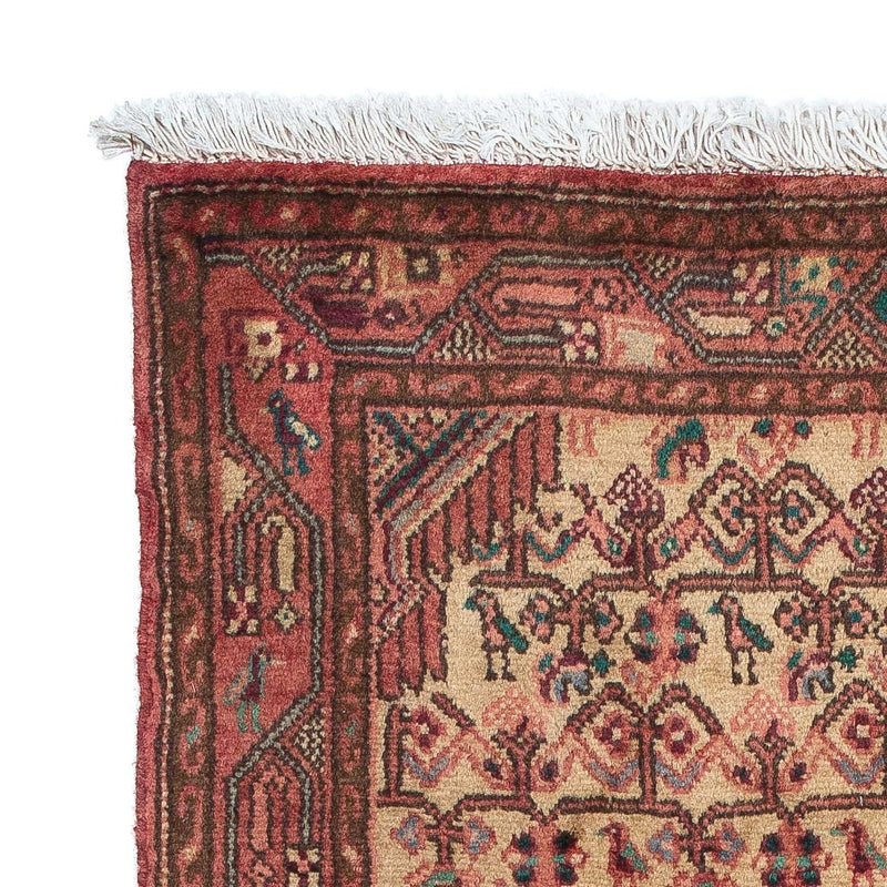 Alfombra persa - Nómada - 126 x 80 cm - rojo claro