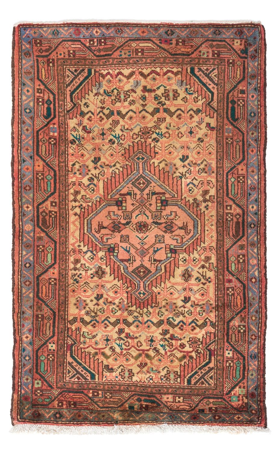 Alfombra persa - Nómada - 130 x 80 cm - rojo claro