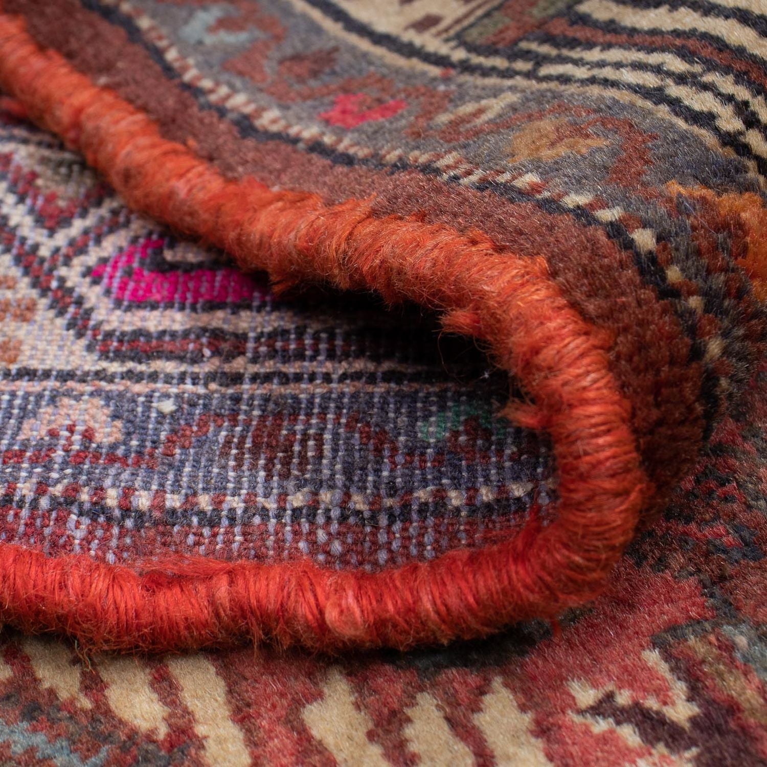 Alfombra persa - Nómada - 116 x 77 cm - rojo oscuro