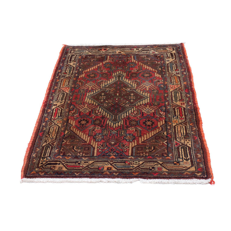 Alfombra persa - Nómada - 116 x 77 cm - rojo oscuro