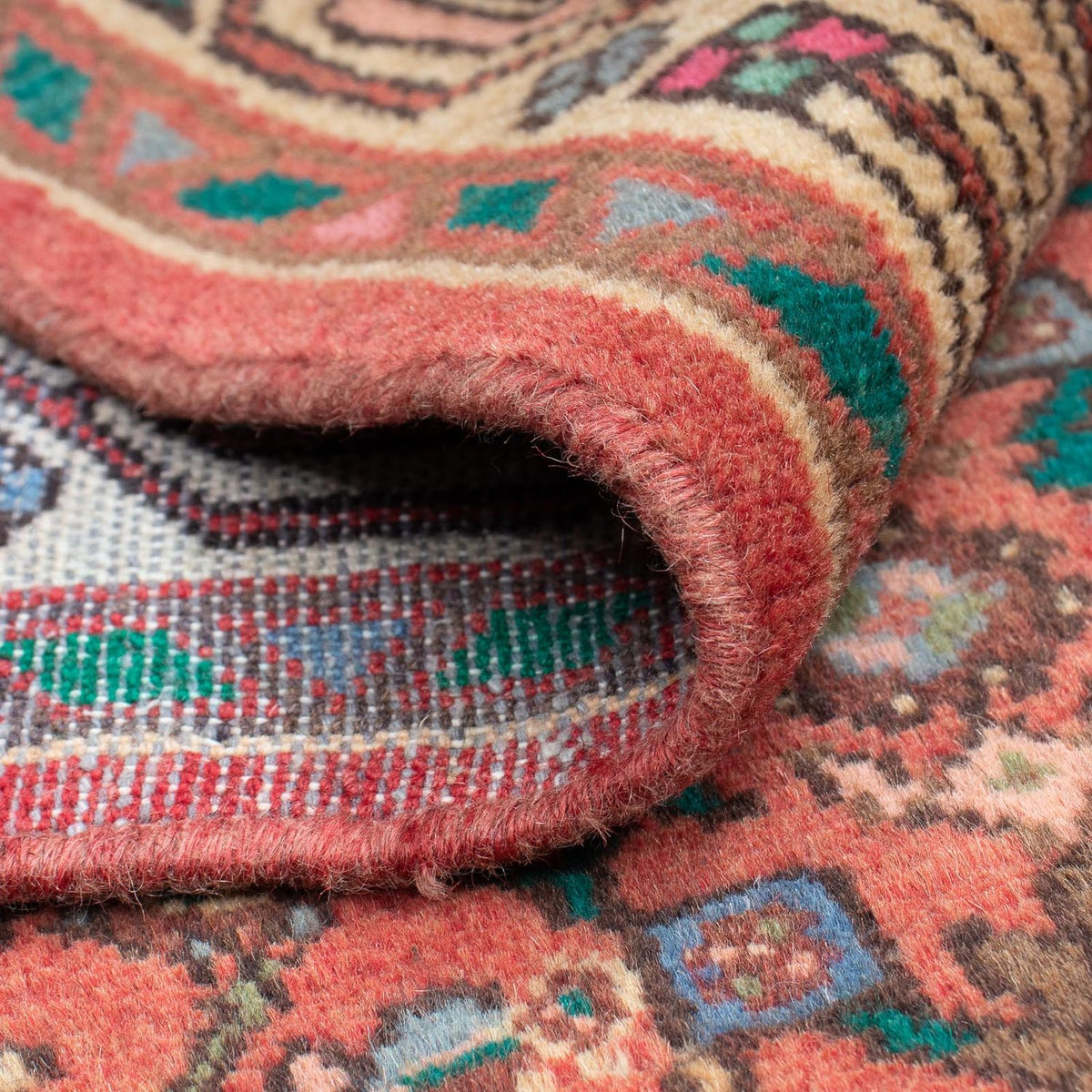 Alfombra persa - Nómada - 155 x 80 cm - rojo claro