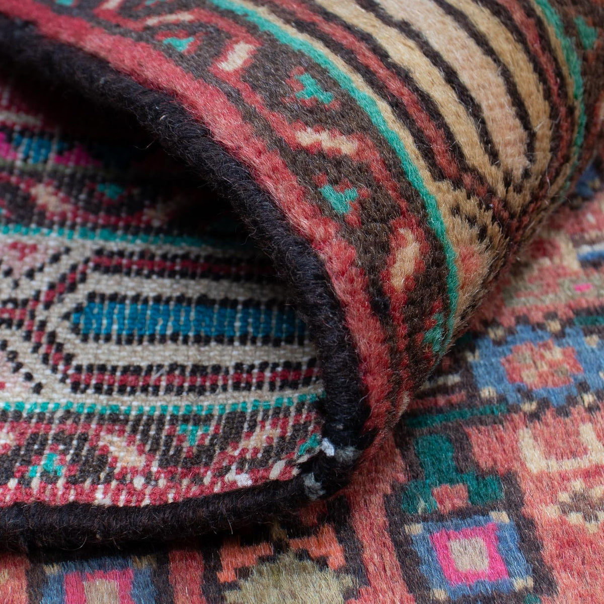 Alfombra persa - Nómada - 124 x 80 cm - rojo claro