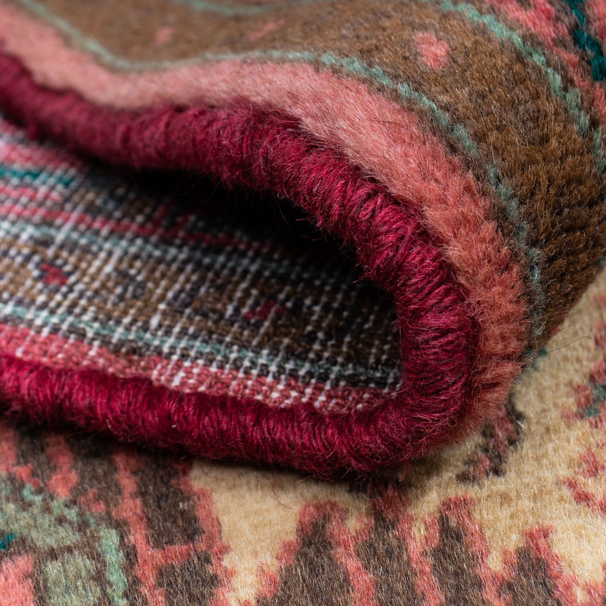 Alfombra persa - Nómada - 135 x 80 cm - rojo claro