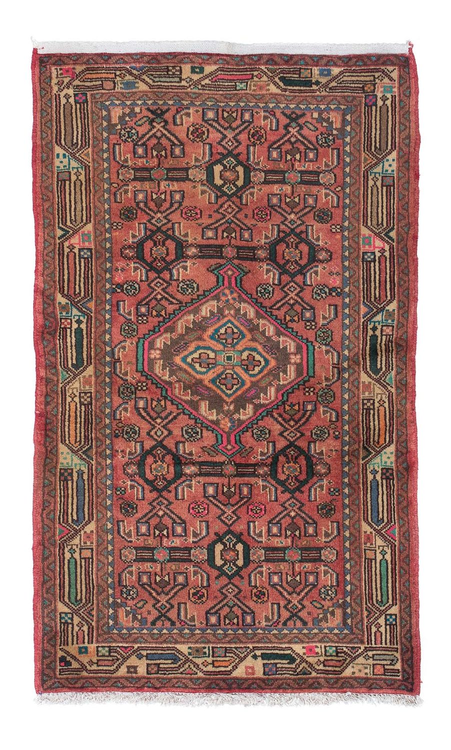 Alfombra persa - Nómada - 125 x 80 cm - rojo claro