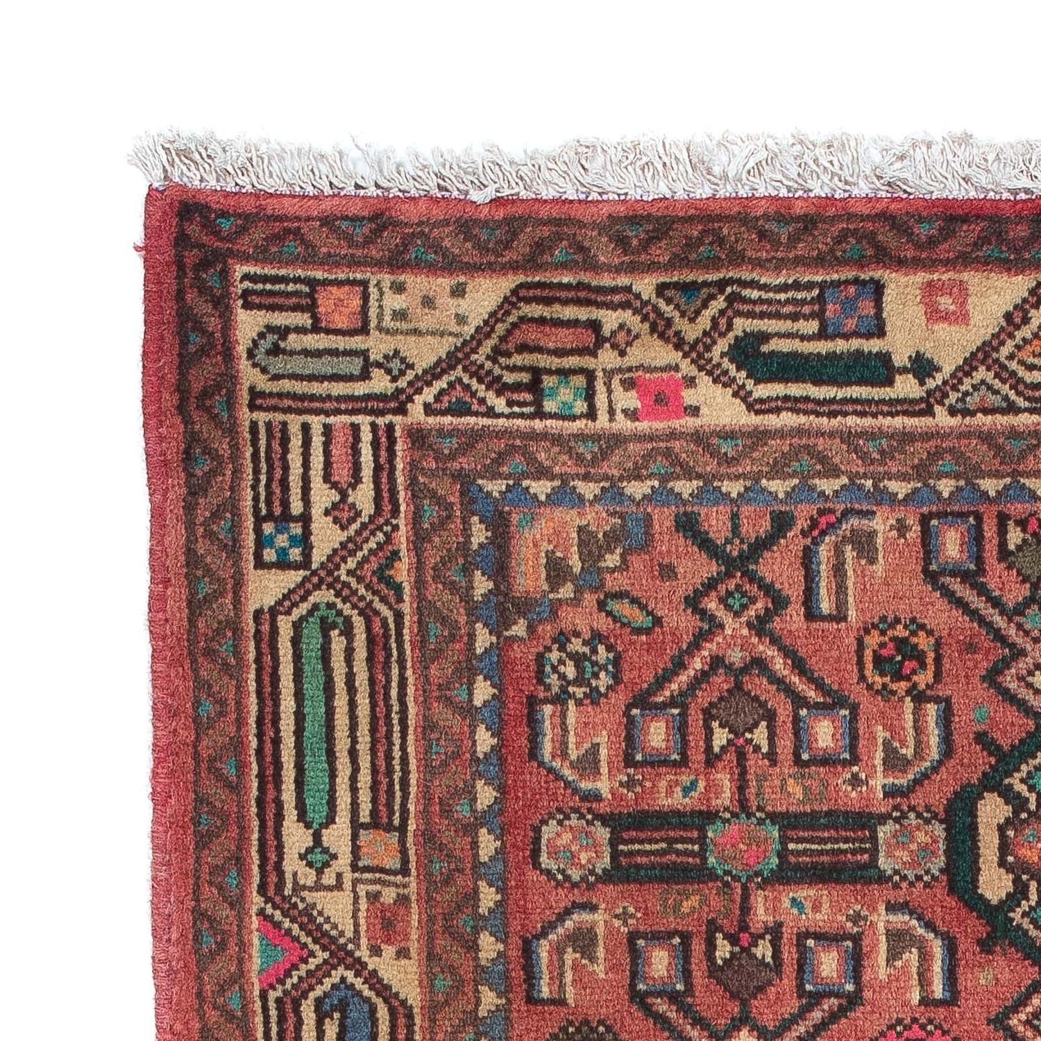 Alfombra persa - Nómada - 125 x 80 cm - rojo claro