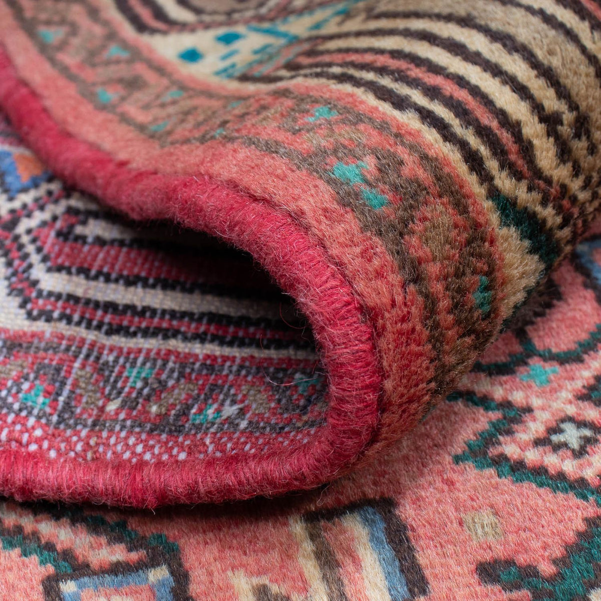 Alfombra persa - Nómada - 125 x 80 cm - rojo claro