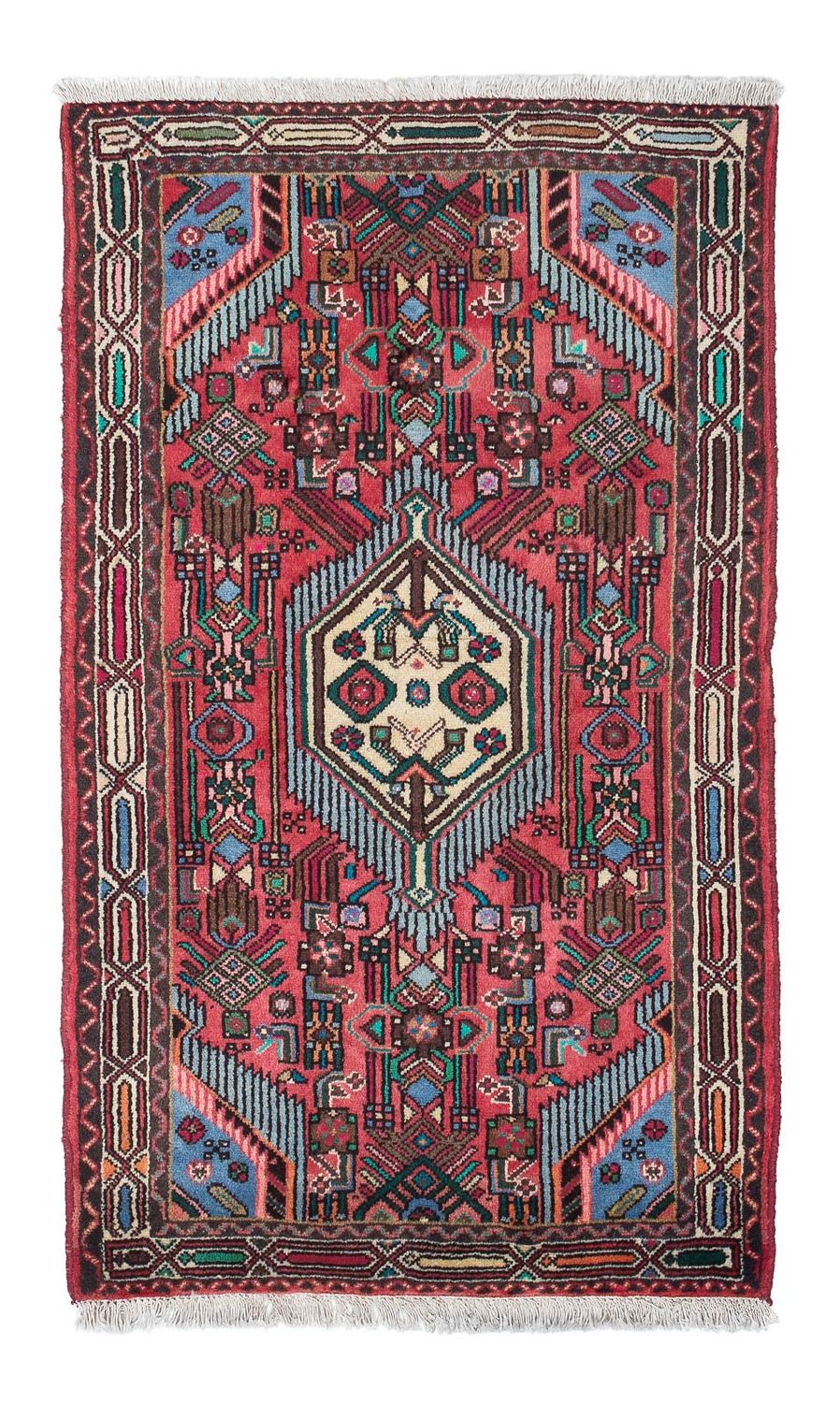 Alfombra persa - Nómada - 134 x 80 cm - rojo