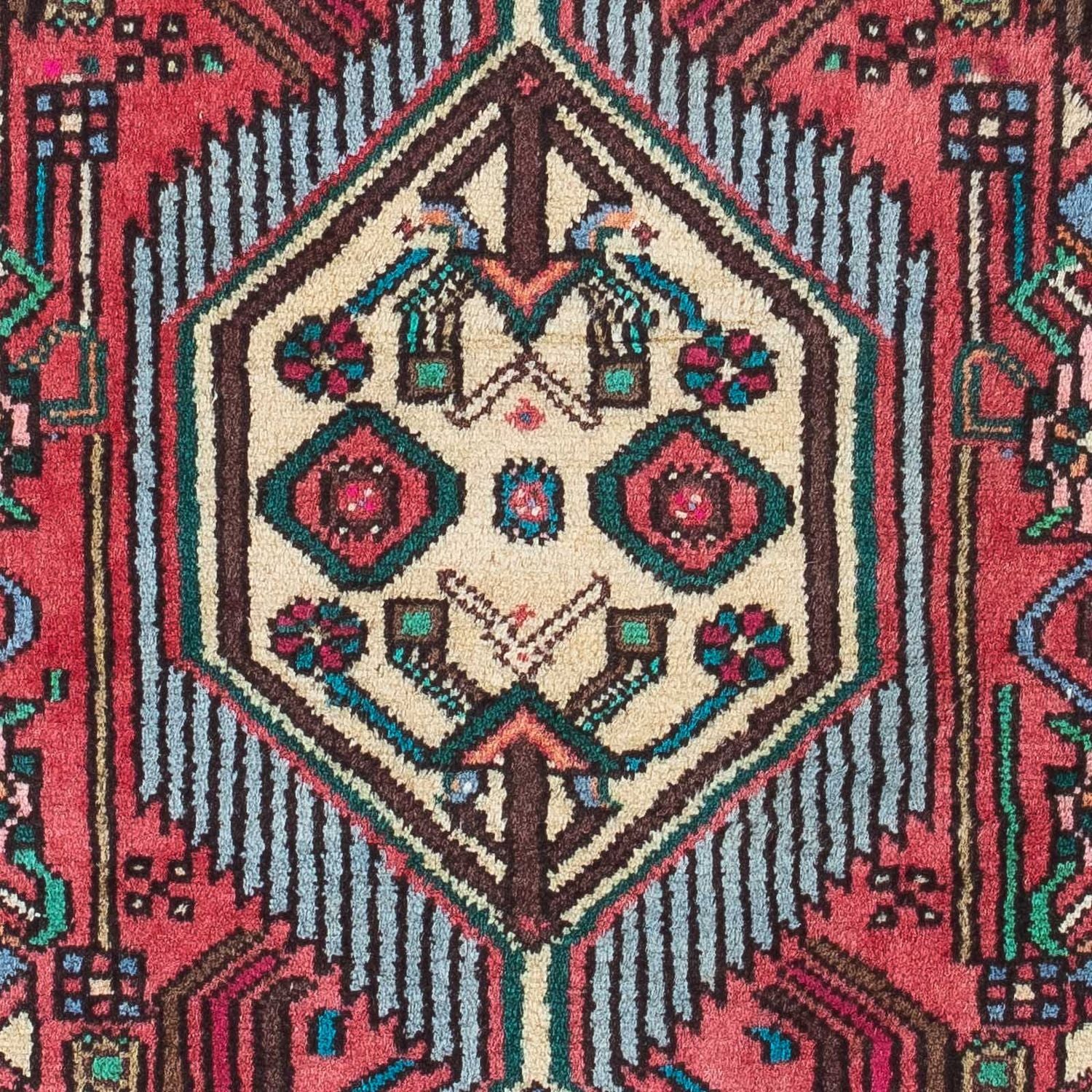 Alfombra persa - Nómada - 134 x 80 cm - rojo