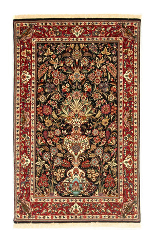 Alfombra persa - Ghom - 163 x 107 cm - azul oscuro