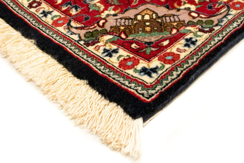 Alfombra persa - Ghom - 163 x 107 cm - azul oscuro