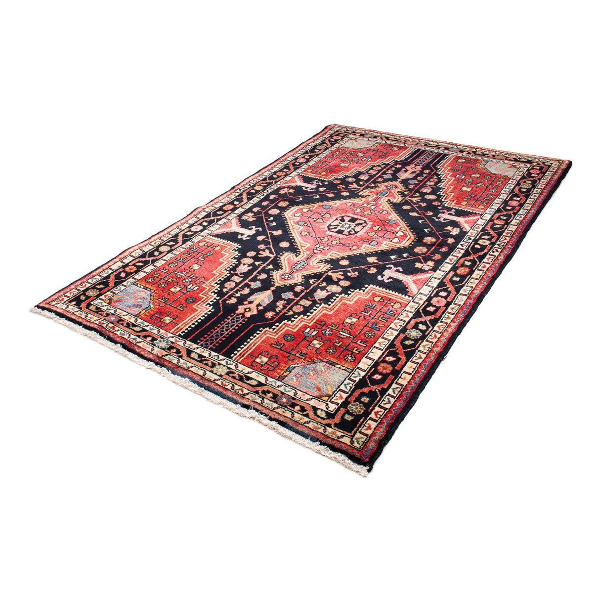 Alfombra persa - Nómada - 220 x 139 cm - azul oscuro