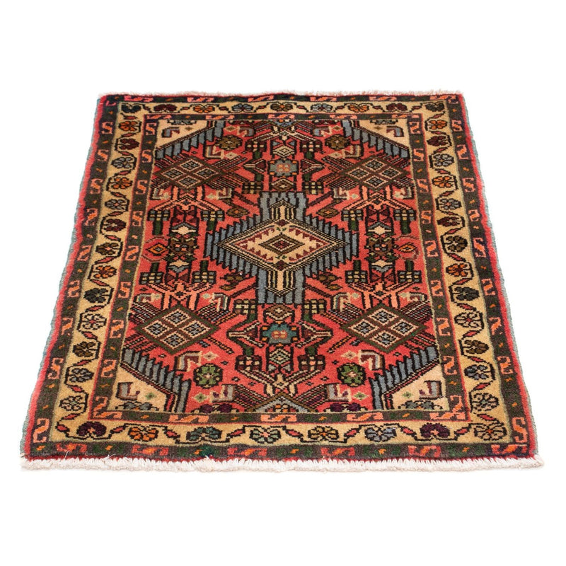 Alfombra persa - Nómada - 84 x 64 cm - rojo claro