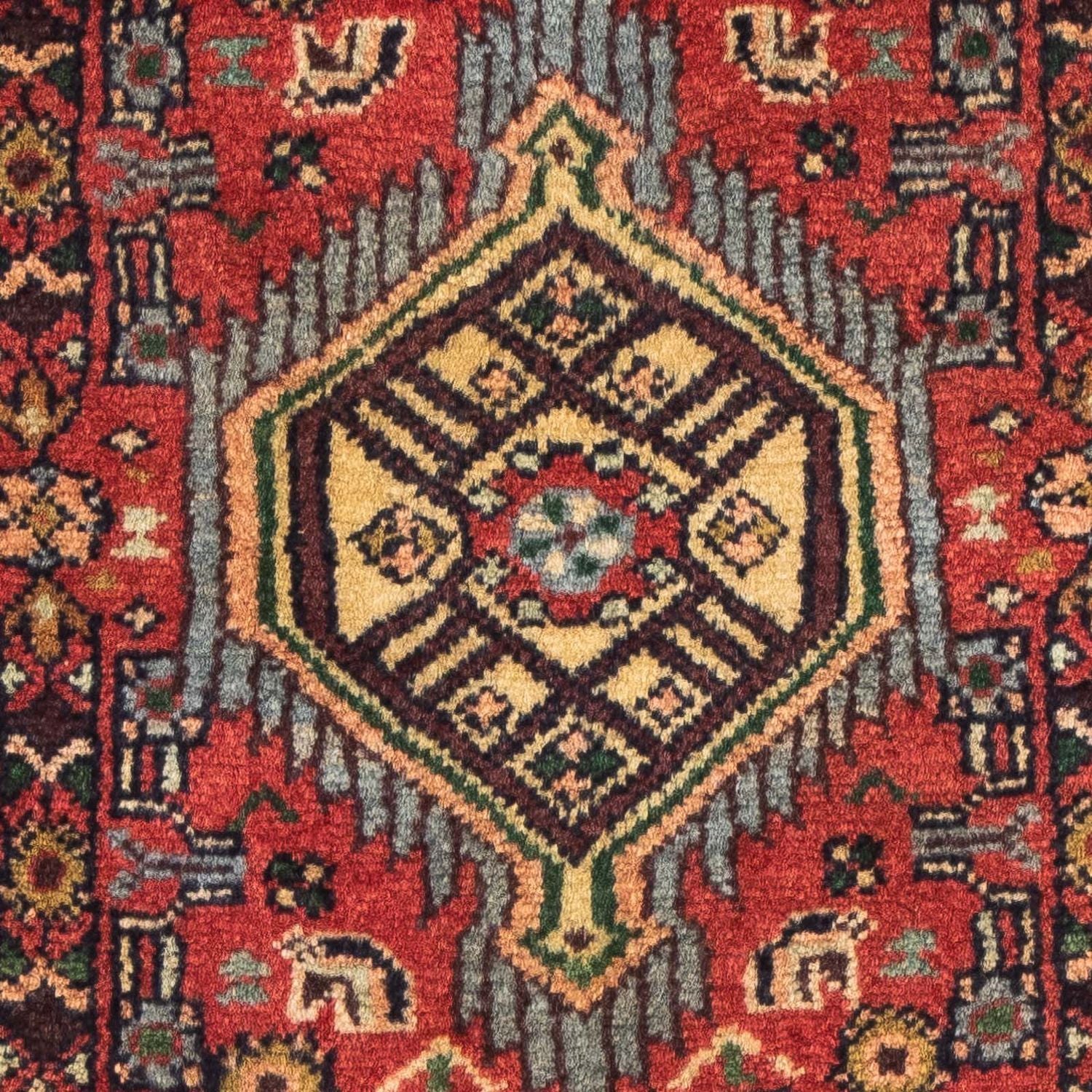 Alfombra persa - Nómada - 87 x 62 cm - rojo oscuro