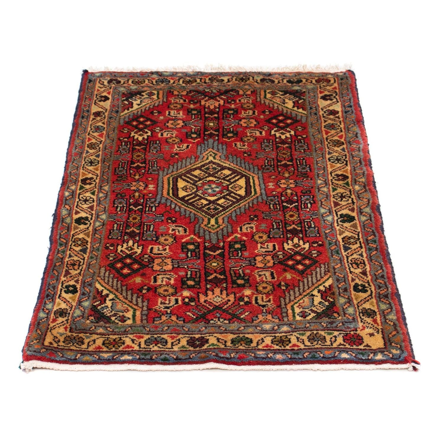 Alfombra persa - Nómada - 87 x 62 cm - rojo oscuro