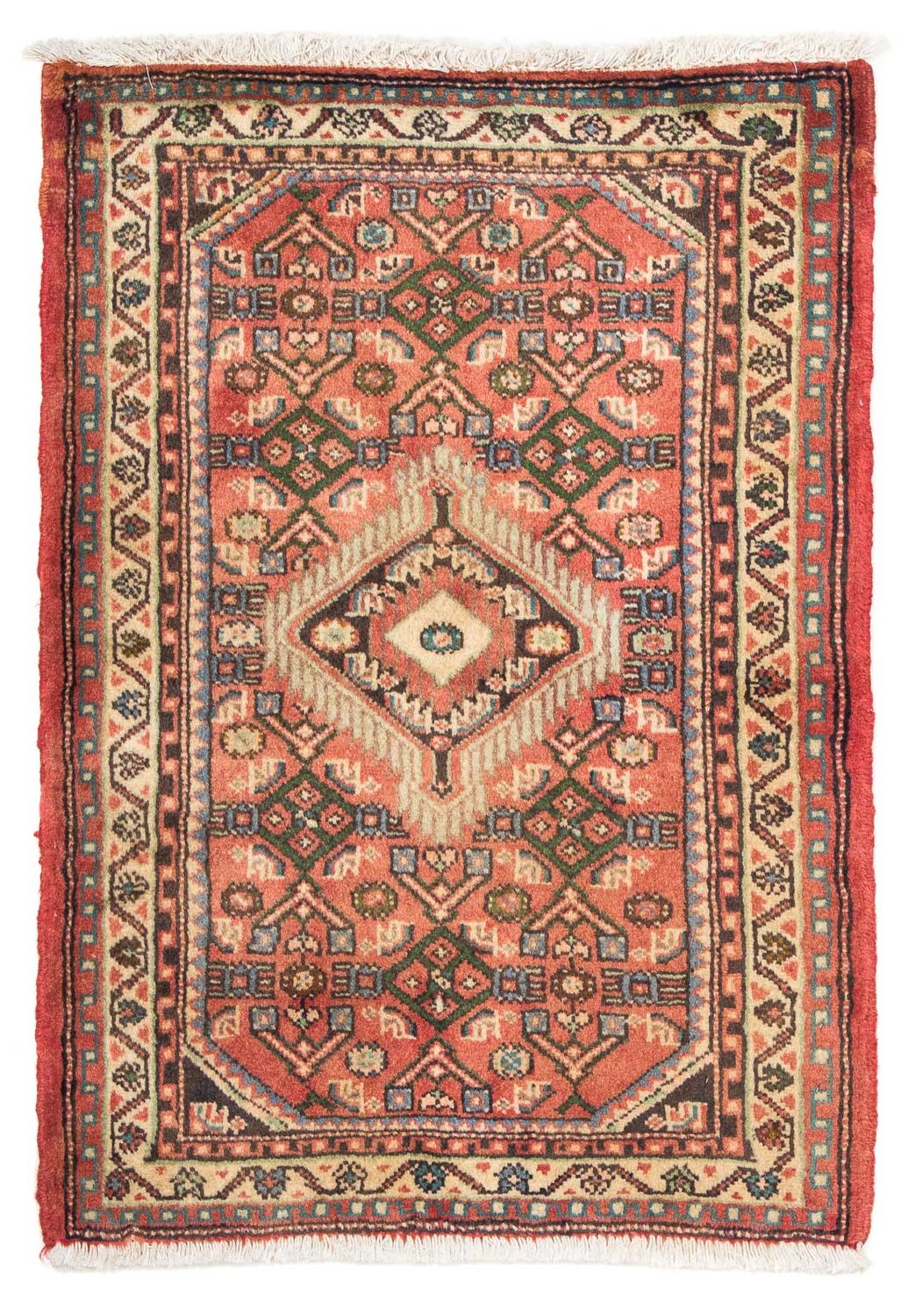 Alfombra persa - Nómada - 87 x 62 cm - rojo claro