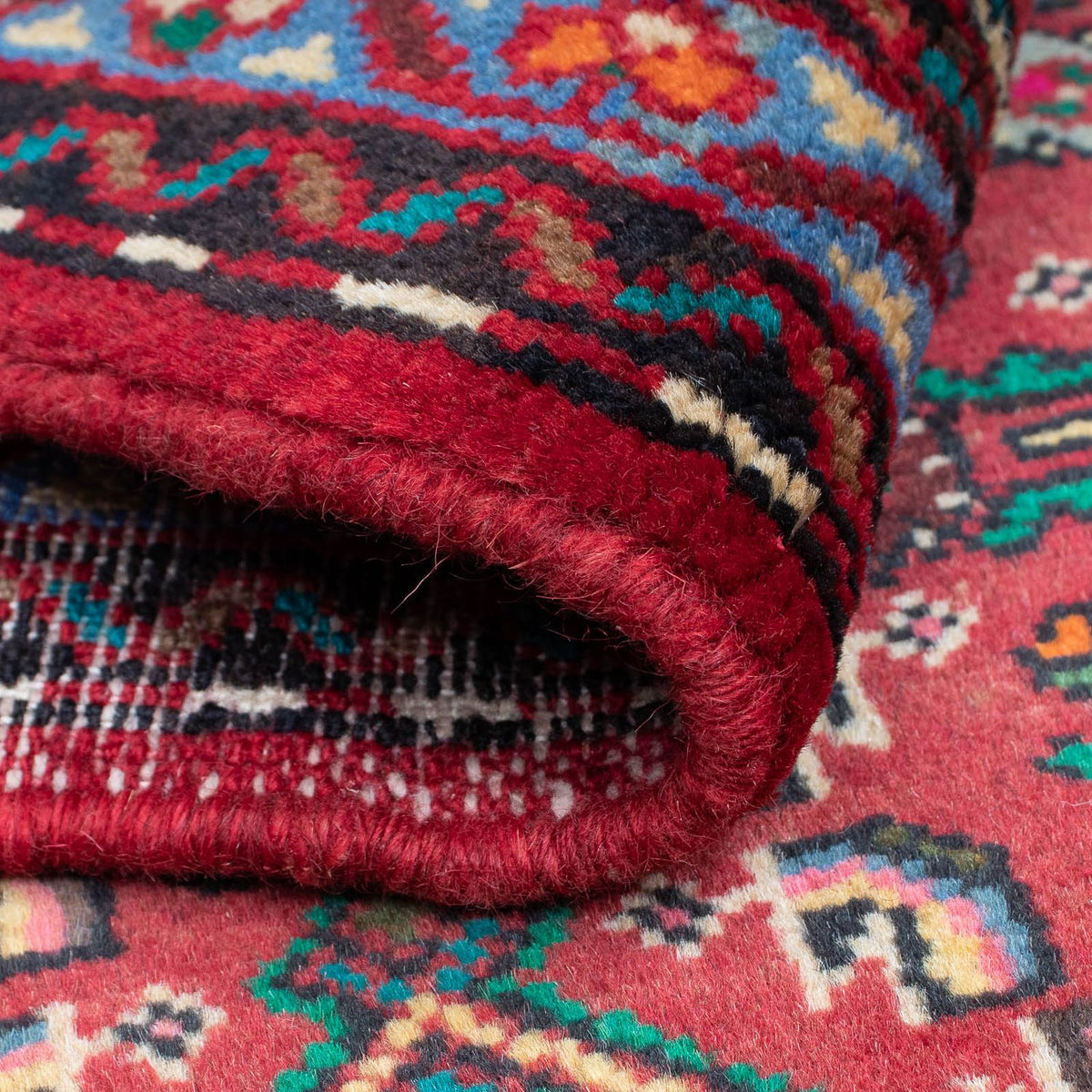 Alfombra persa - Nómada - 92 x 61 cm - rojo oscuro