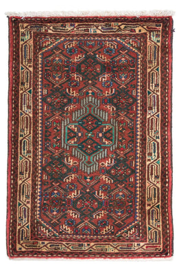 Alfombra persa - Nómada - 96 x 63 cm - rojo oscuro