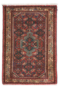 Alfombra persa - Nómada - 96 x 63 cm - rojo oscuro
