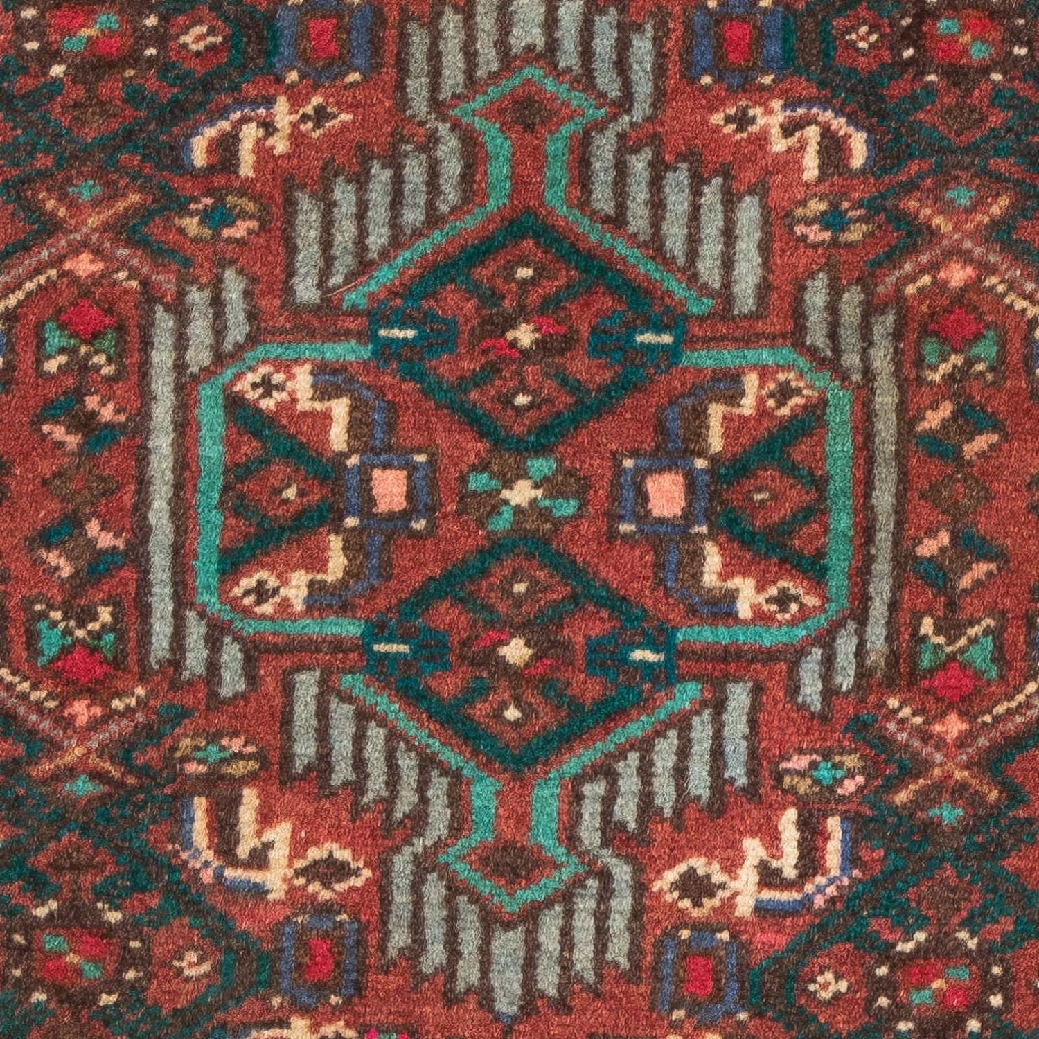 Alfombra persa - Nómada - 96 x 63 cm - rojo oscuro