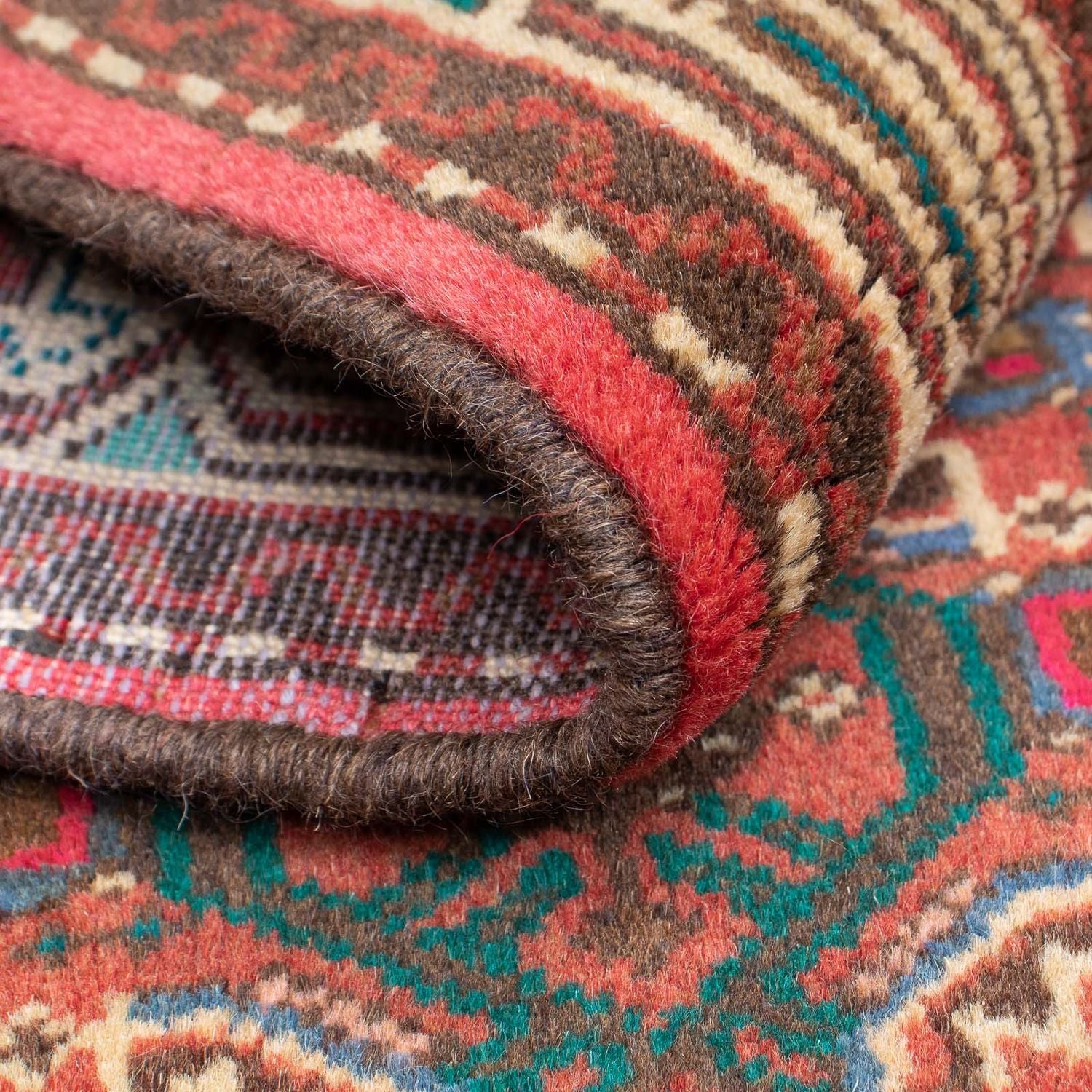 Alfombra persa - Nómada - 96 x 63 cm - rojo oscuro