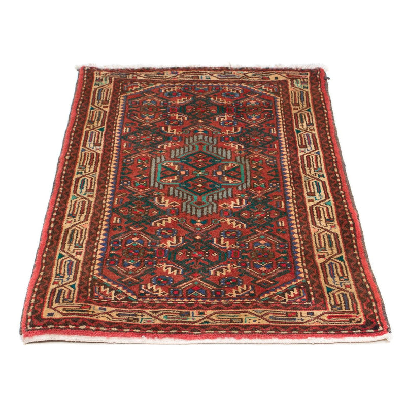 Alfombra persa - Nómada - 96 x 63 cm - rojo oscuro