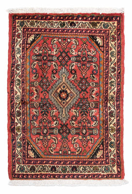 Alfombra persa - Nómada - 89 x 61 cm - rojo oscuro