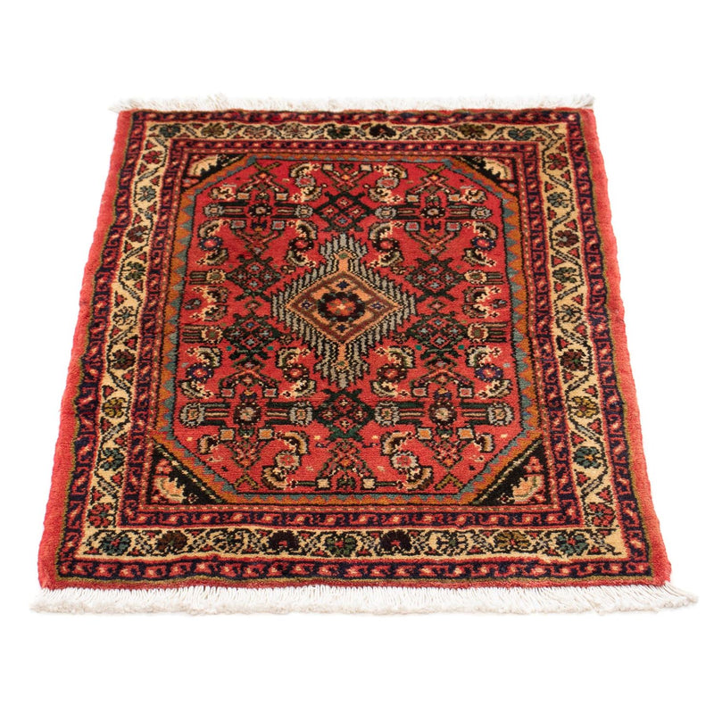 Alfombra persa - Nómada - 89 x 61 cm - rojo oscuro
