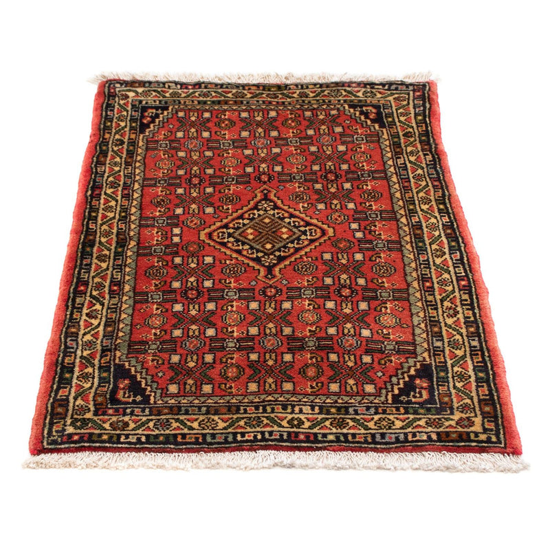 Alfombra persa - Nómada - 95 x 63 cm - rojo oscuro