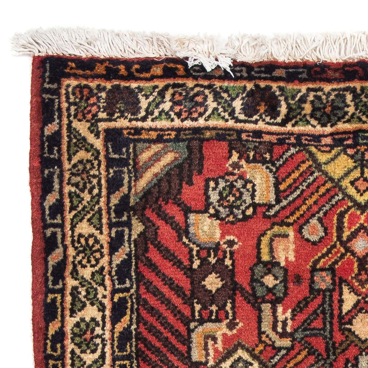 Alfombra persa - Nómada - 93 x 63 cm - rojo oscuro